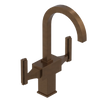 Rubinet Single Hole Dual Handle Lav. Set. (less drain) Tuscan Brass