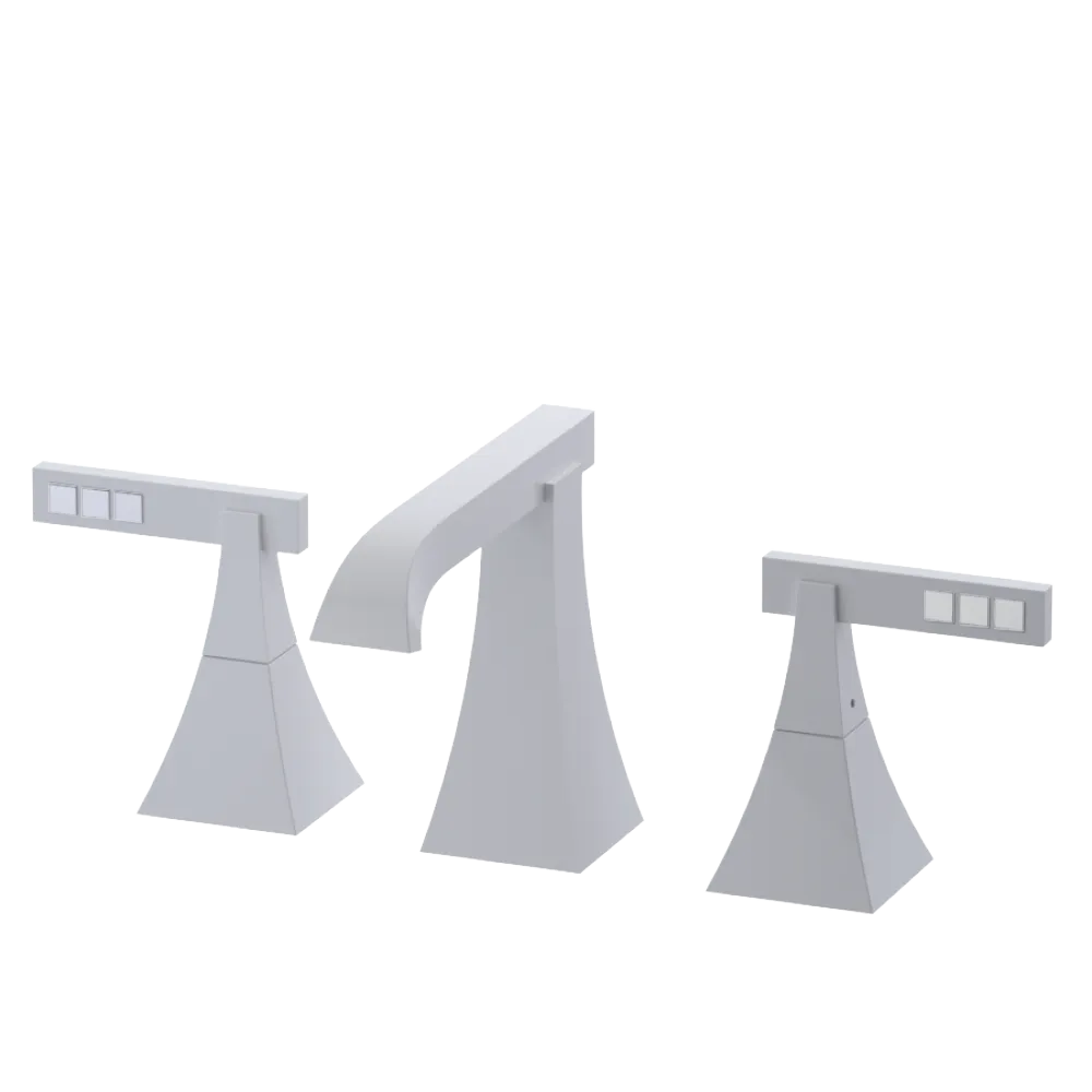 Rubinet Widespread Lav. Set. (less drain) White