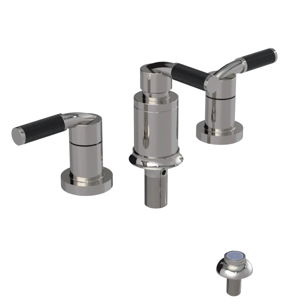 Rubinet Bidet Fitting with Spray, Diverter, and Vacum Breaker (Less Drain) Polished Nickel