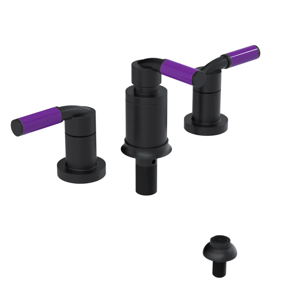 Rubinet Bidet Fitting with Spray, Diverter, and Vacuum Breaker (less drain) Matt Black