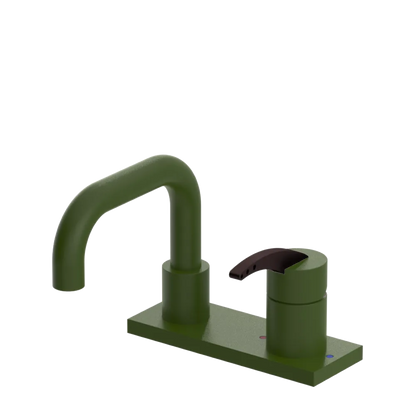 Rubinet 4" Centre Single Control Lav. Set. with Genesis spout (less drain) Green Envy