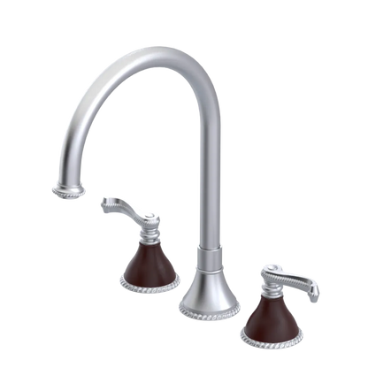 Rubinet Widespread Kitchen Set Satin Chrome