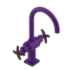 Rubinet Single Hole Dual Handle Lav. Set. (less drain) Purple Haze