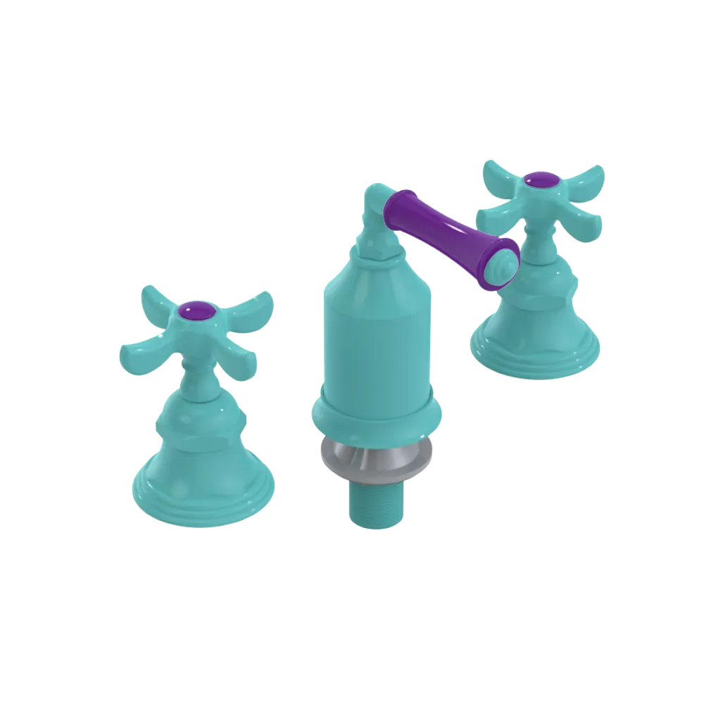 Rubinet Bidet Fitting with Spray, Diverter, and Vacum Breaker (Less Drain) Aqua