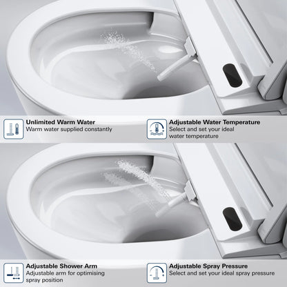 SENSIA Electronic Bidet Toilet, 1.28/0.8 gpf (4.8/3.0 Lpf)