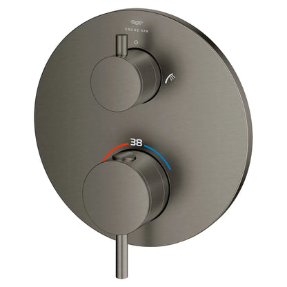 GROHE Atrio New Atrio Dual Function 2-Handle Thermostatic Valve Trim – 24361 Brushed Hard Graphite