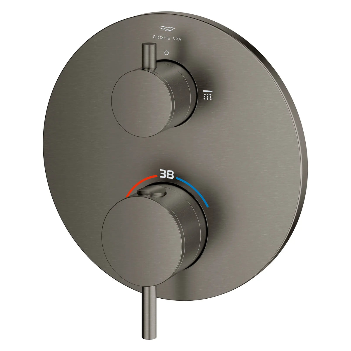 GROHE Atrio New Atrio Single Function 2-Handle Thermostatic Valve Trim – 24360 Brushed Hard Graphite