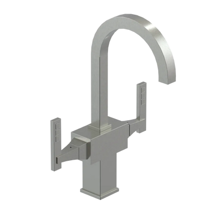 Rubinet Single Hole Dual Handle Lav. Set. (less drain) Satin Nickel
