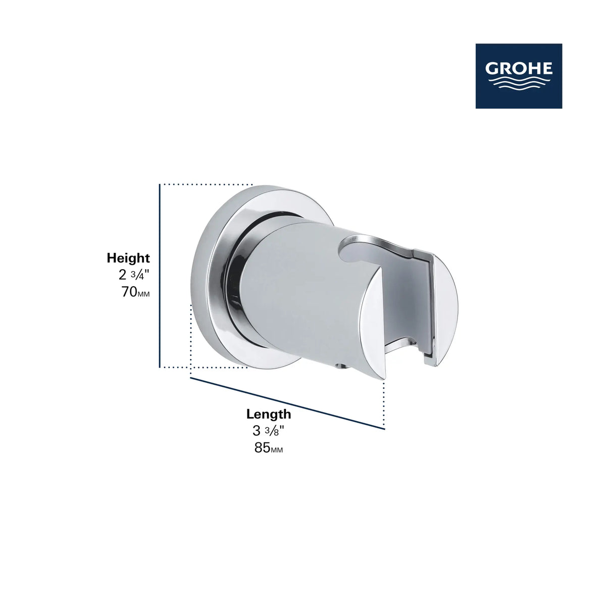 GROHE Relexa Tempesta Wall Union with Hand Shower Holder – 28629
