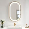 KALIA EFFECTLED-illuminated bathroom mirror - 22" x 38" - Brushed gold