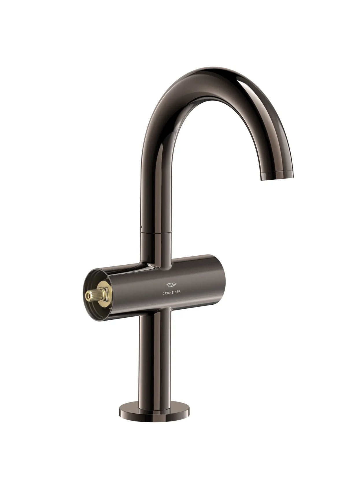 GROHE Atrio New Atrio Single Hole Two-Handle M-Size Bathroom Faucet without Handles, 1.2 GPM (4.5 L/min) – 21148 Hard Graphite