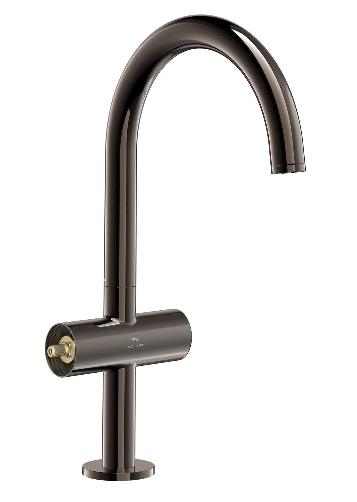 GROHE Atrio New Atrio Single Hole Two-Handle L-Size Bathroom Faucet without Handles, 1.2 GPM (4.5 L/min) – 21146 Hard Graphite
