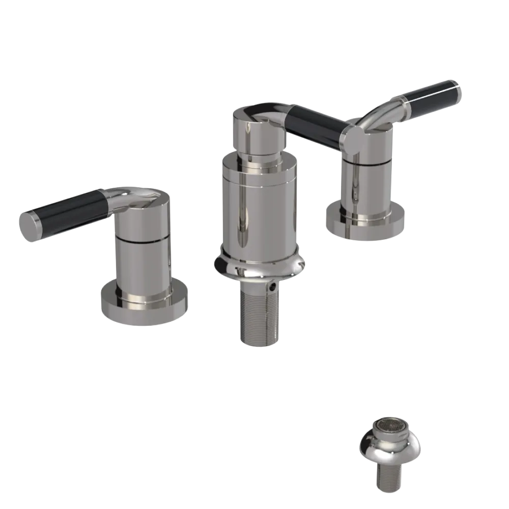 Rubinet Bidet Fitting with Spray, Diverter, and Vacuum Breaker (less drain) Polished Nickel