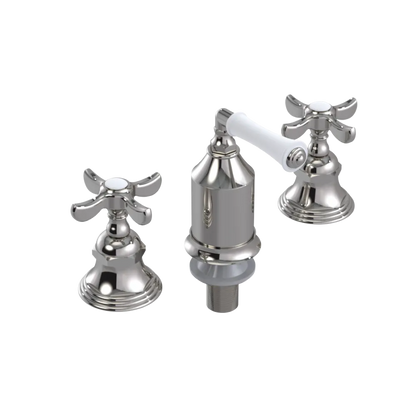 Rubinet Bidet Fitting with Spray, Diverter, and Vacum Breaker (Less Drain) Polished Nickel