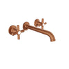Baril Two handles wall-mounted lavatory faucet, drain not included