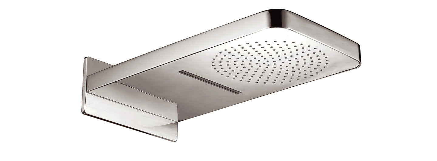 Aquabrass Aquasheet wallmount dual function rainhead