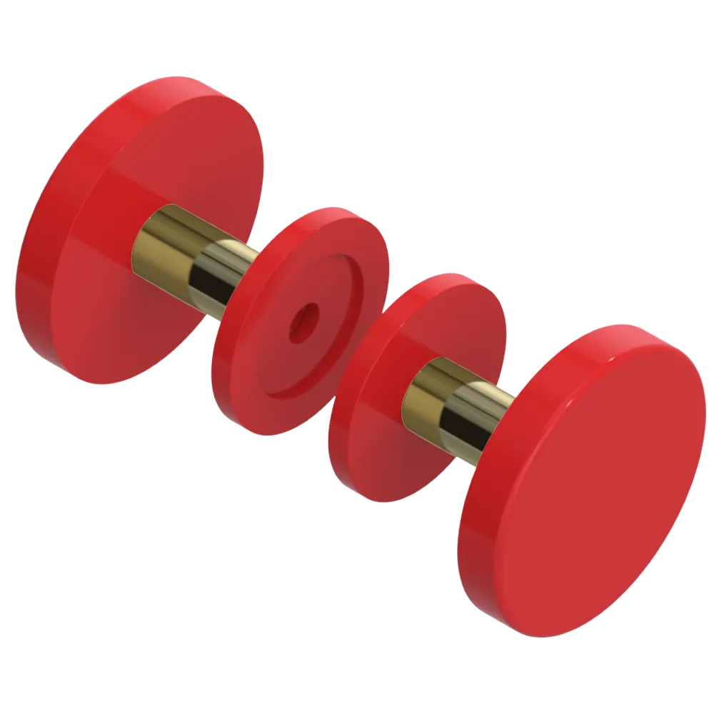 Rubinet Shower Door Knob (set) Red
