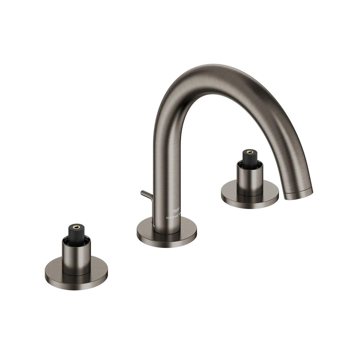 GROHE Atrio New Atrio 8-inch Widespread 2-Handle S-Size Bathroom Faucet without Handles, 1.2 GPM (4.5 L/min) – 20660 Brushed Hard Graphite