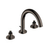 GROHE Atrio New Atrio 8-inch Widespread 2-Handle S-Size Bathroom Faucet without Handles, 1.2 GPM (4.5 L/min) – 20660 Hard Graphite