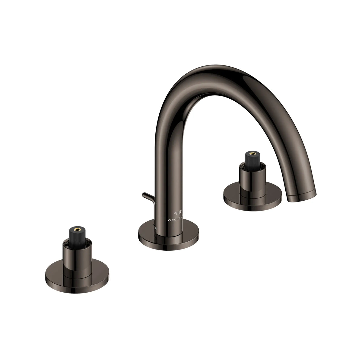 GROHE Atrio New Atrio 8-inch Widespread 2-Handle S-Size Bathroom Faucet without Handles, 1.2 GPM (4.5 L/min) – 20660 Hard Graphite
