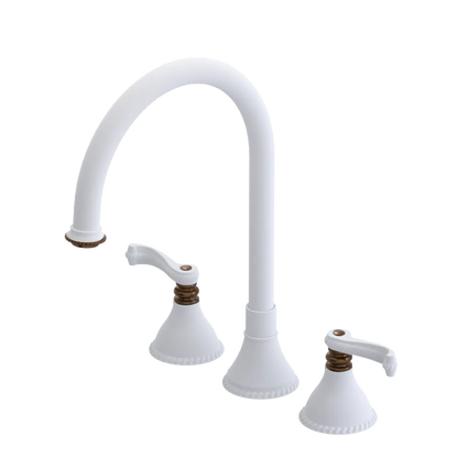 Rubinet Widespread Kitchen Set Matt White