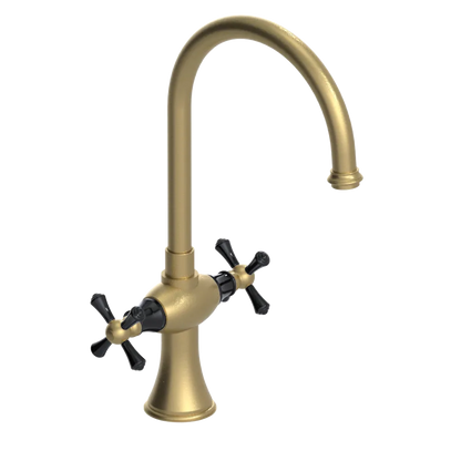 Rubinet Two Handle Single Hole Kitchen Set Satin Brass