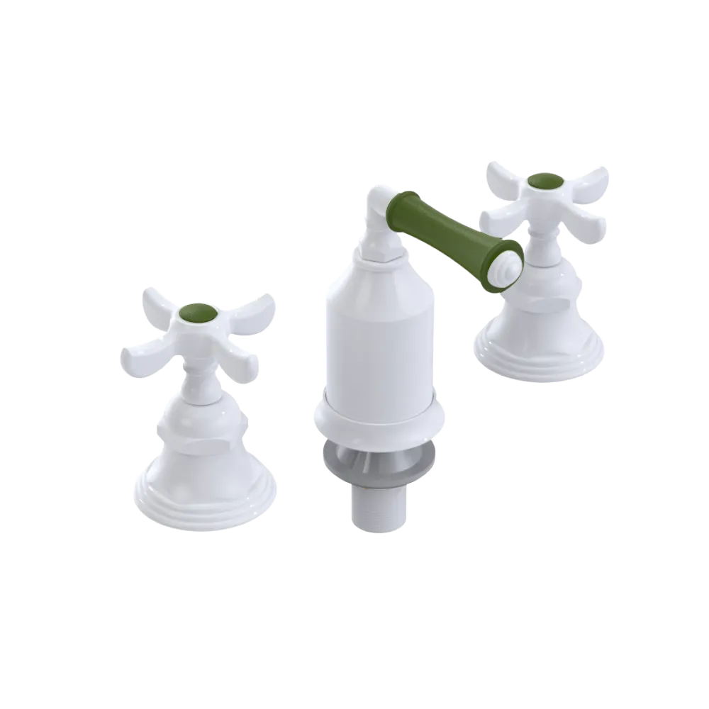 Rubinet Bidet Fitting with Spray, Diverter, and Vacum Breaker (Less Drain) White