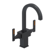 Rubinet Single Hole Dual Handle Lav. Set. (less drain) Matt Black