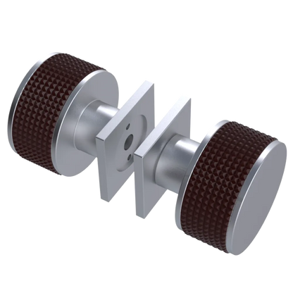 Rubinet Shower Door Knob (set) Satin Chrome