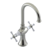 Rubinet Single Hole Dual Handle Lav. Set. (less drain) Satin Nickel