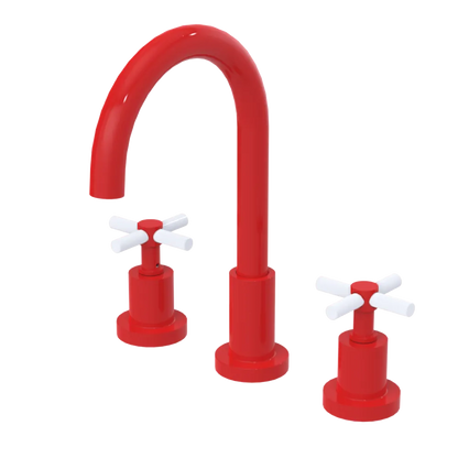 Rubinet Widespread Kitchen Set with LaSalle Spout Red