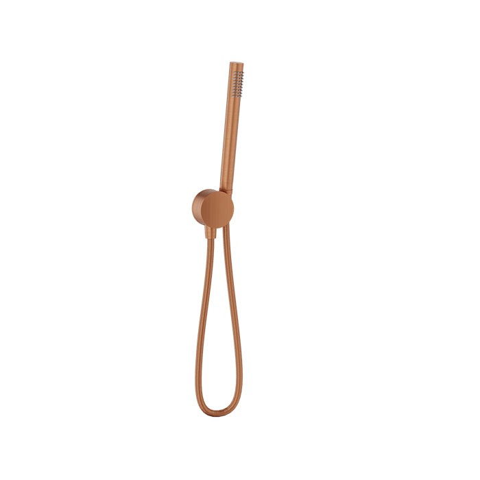 Baril 1-spray anti-limestone hand shower on wall-mounted supply elbow