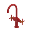 Rubinet Single Hole Dual Handle Lav. Set with LaSalle Spout (less drain) Red