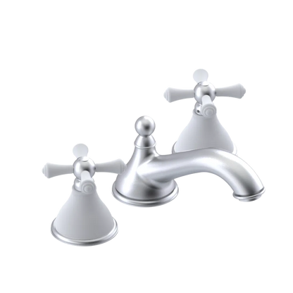 Rubinet Widespread Lav. Set. (less drain) Satin Chrome