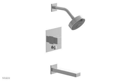 Phylrich MIX Pressure Balance Tub and Shower Set - Cube Handle 290-29