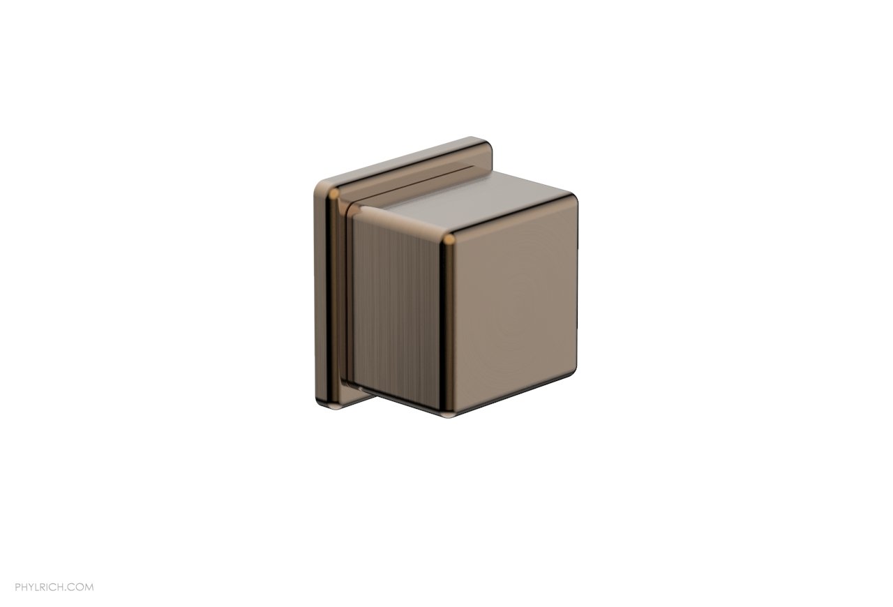 Phylrich MIX Volume Control/Diverter Trim - Cube Handle 290-38