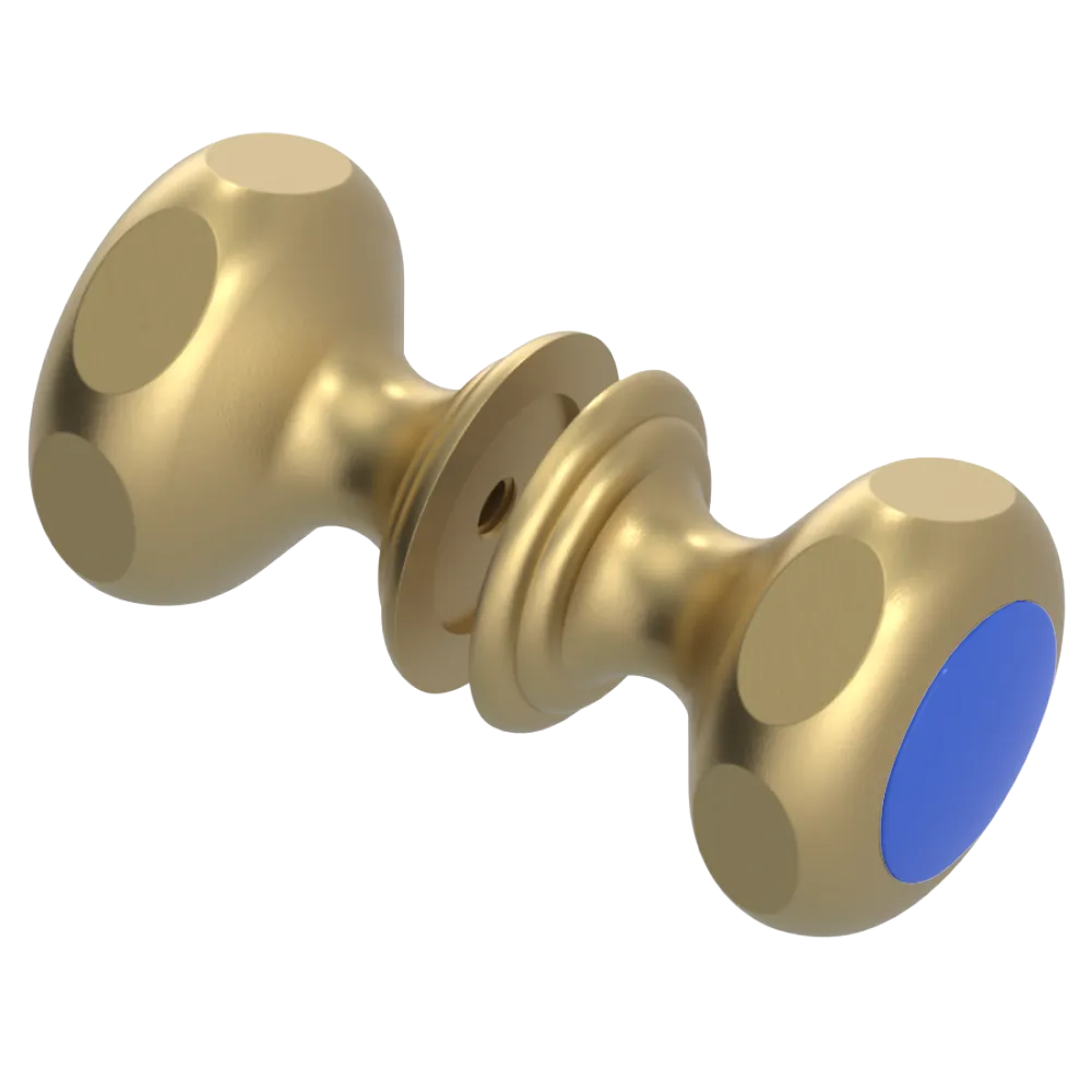 Rubinet Shower Door Knob (set) Satin Brass