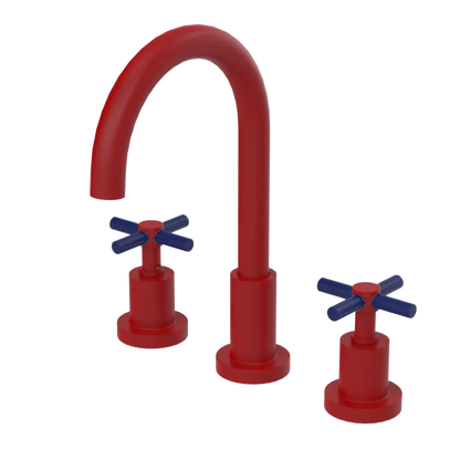 Rubinet Widespread Kitchen Set with LaSalle Spout Maroon