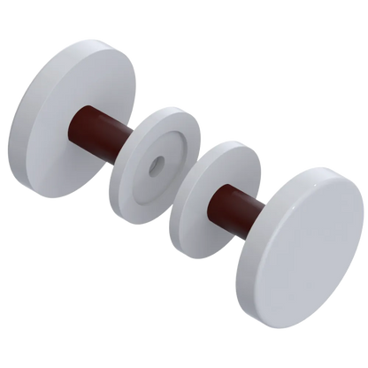 Rubinet Shower Door Knob (set) White