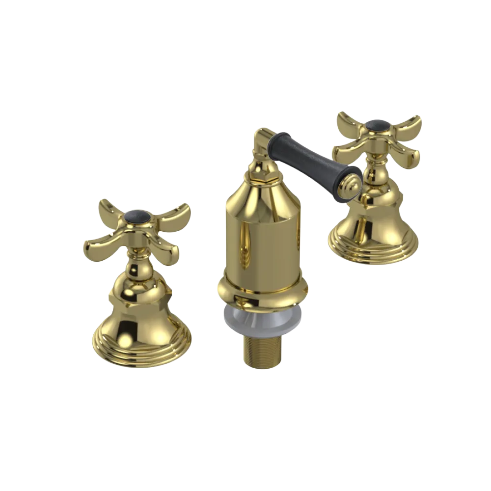 Rubinet Bidet Fitting with Spray, Diverter, and Vacum Breaker (Less Drain) Natural Brass