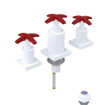 Rubinet Bidet Fitting with Spray, Diverter, and Vacuum Breaker (less drain) Matt White