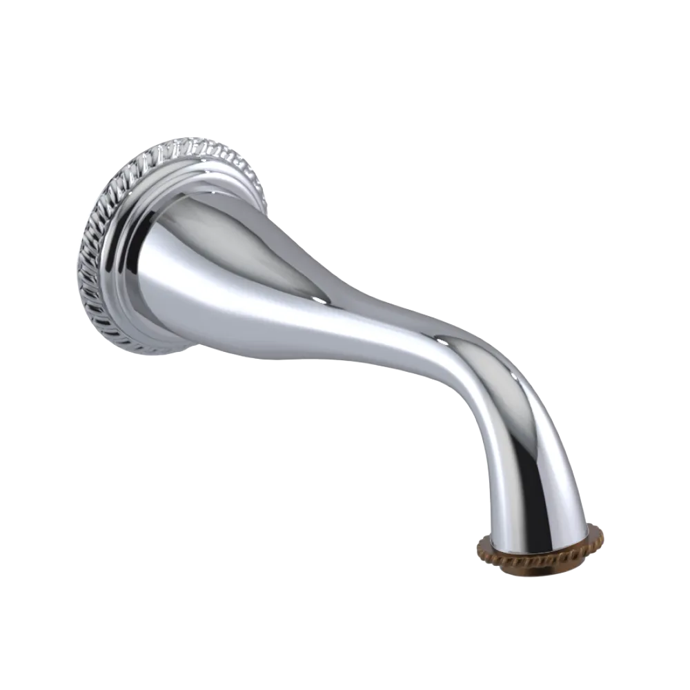 Rubinet Tub Filler Spout Wall Mount Chrome