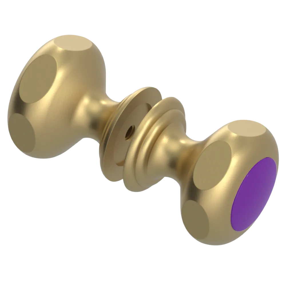 Rubinet Shower Door Knob (set) Satin Brass