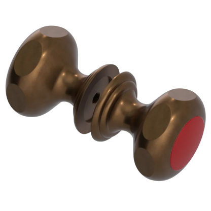 Rubinet Shower Door Knob (set) Tuscan Brass