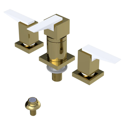 Rubinet Bidet Fitting with Spray, Diverter, and Vacuum Breaker (less drain) Bright Brass
