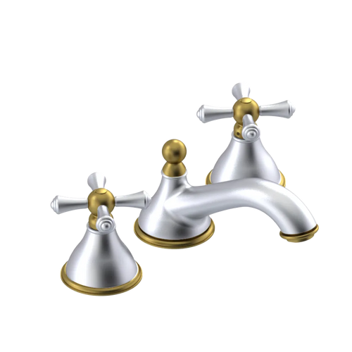 Rubinet Widespread Lav. Set. (less drain) Satin Chrome