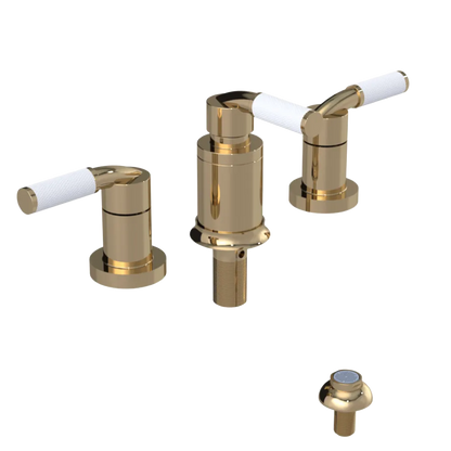 Rubinet Bidet Fitting with Spray, Diverter, and Vacum Breaker (Less Drain) Gold