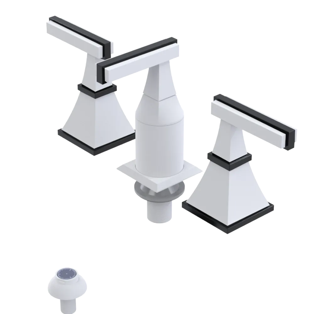 Rubinet Bidet Fitting with Spray, Diverter, and Vacum Breaker (Less Drain) Matt White