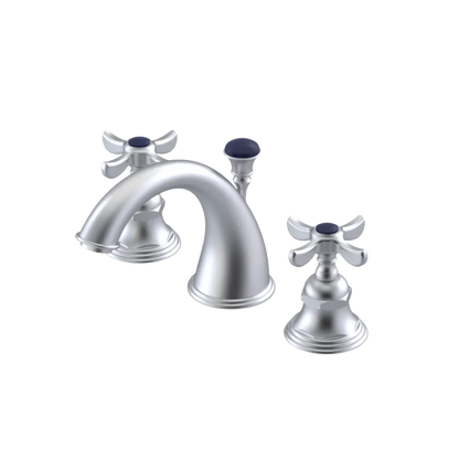 Rubinet Widespread Lav. Set. (less drain) Satin Chrome