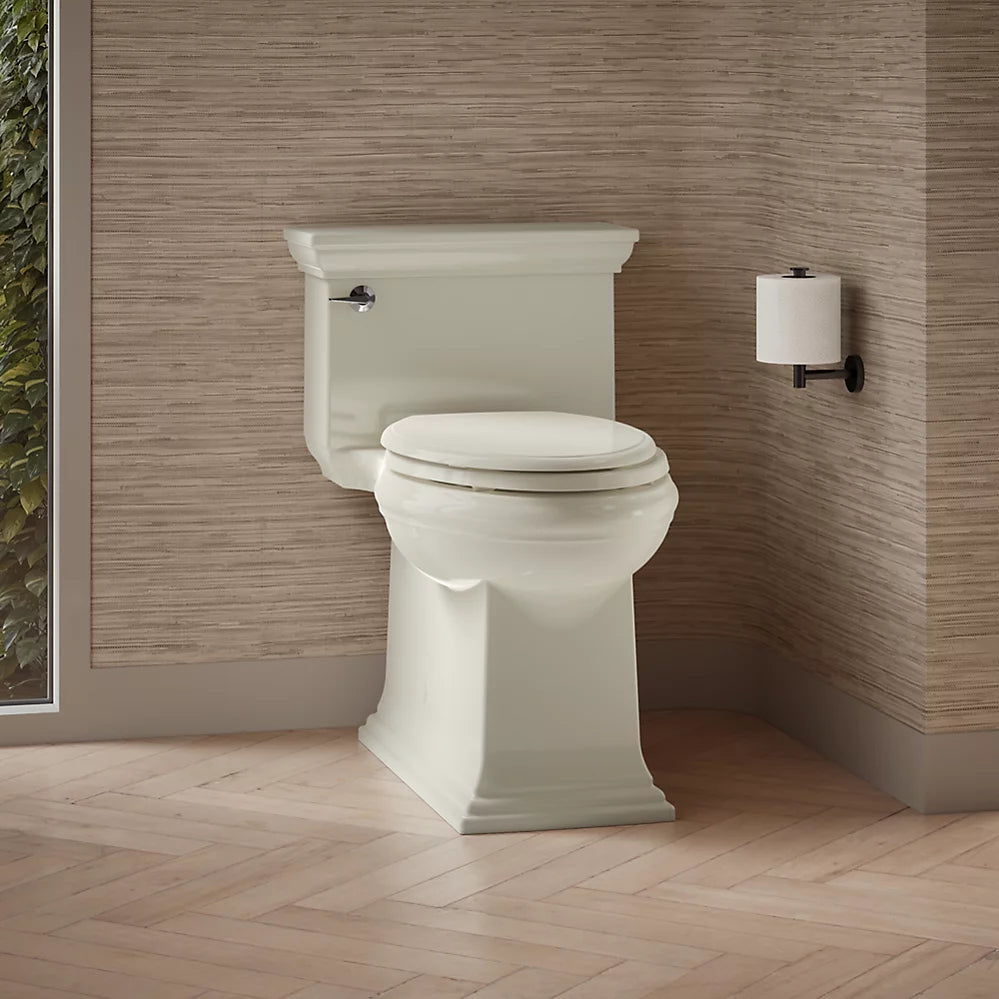 Kohler Memoirs® Stately One-piece compact elongated toilet with skirted trapway, 1.28 gpf - Golzar Home
